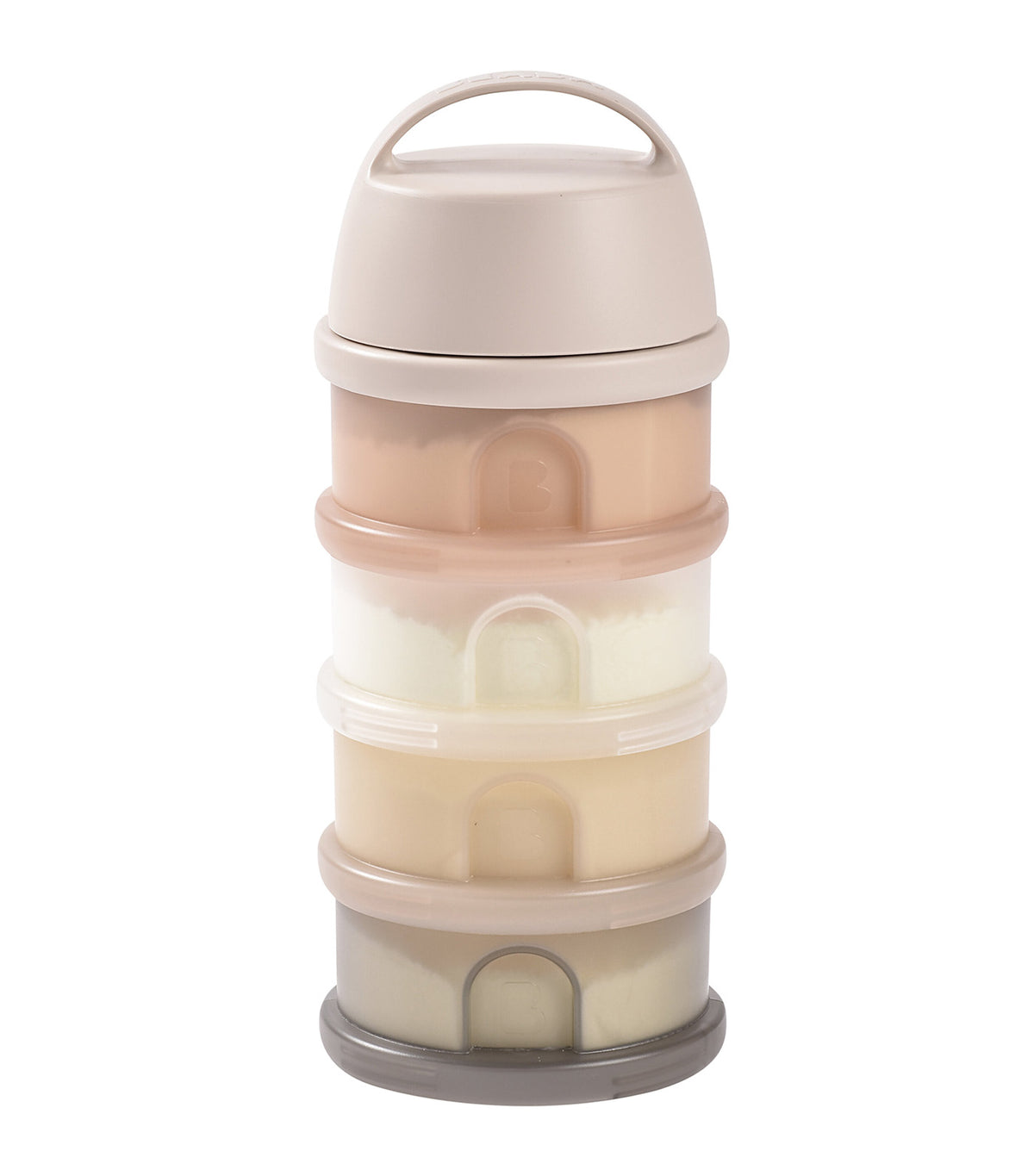 Formula Milk Container 4 Compartments Clay/Translucent