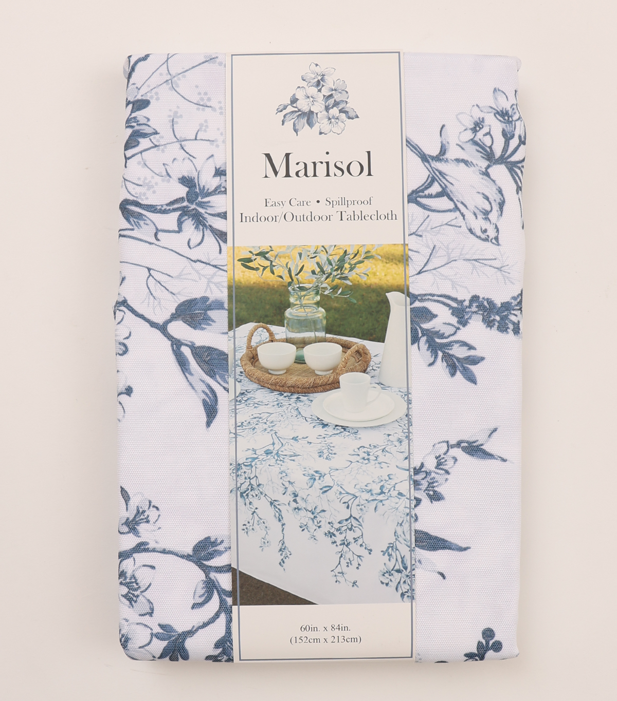 Marisol Print Tablecloth Blue