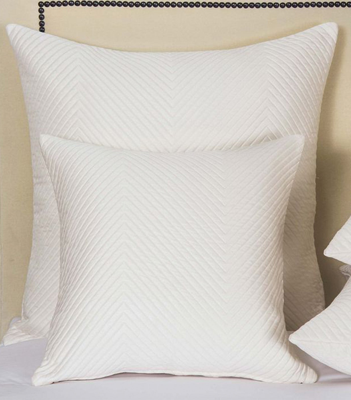 Luxury Herringbone Decorative Pillow Milk