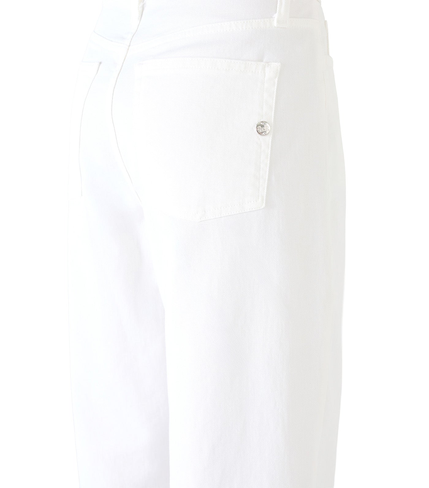 Arch Cropped Drill Stretch White