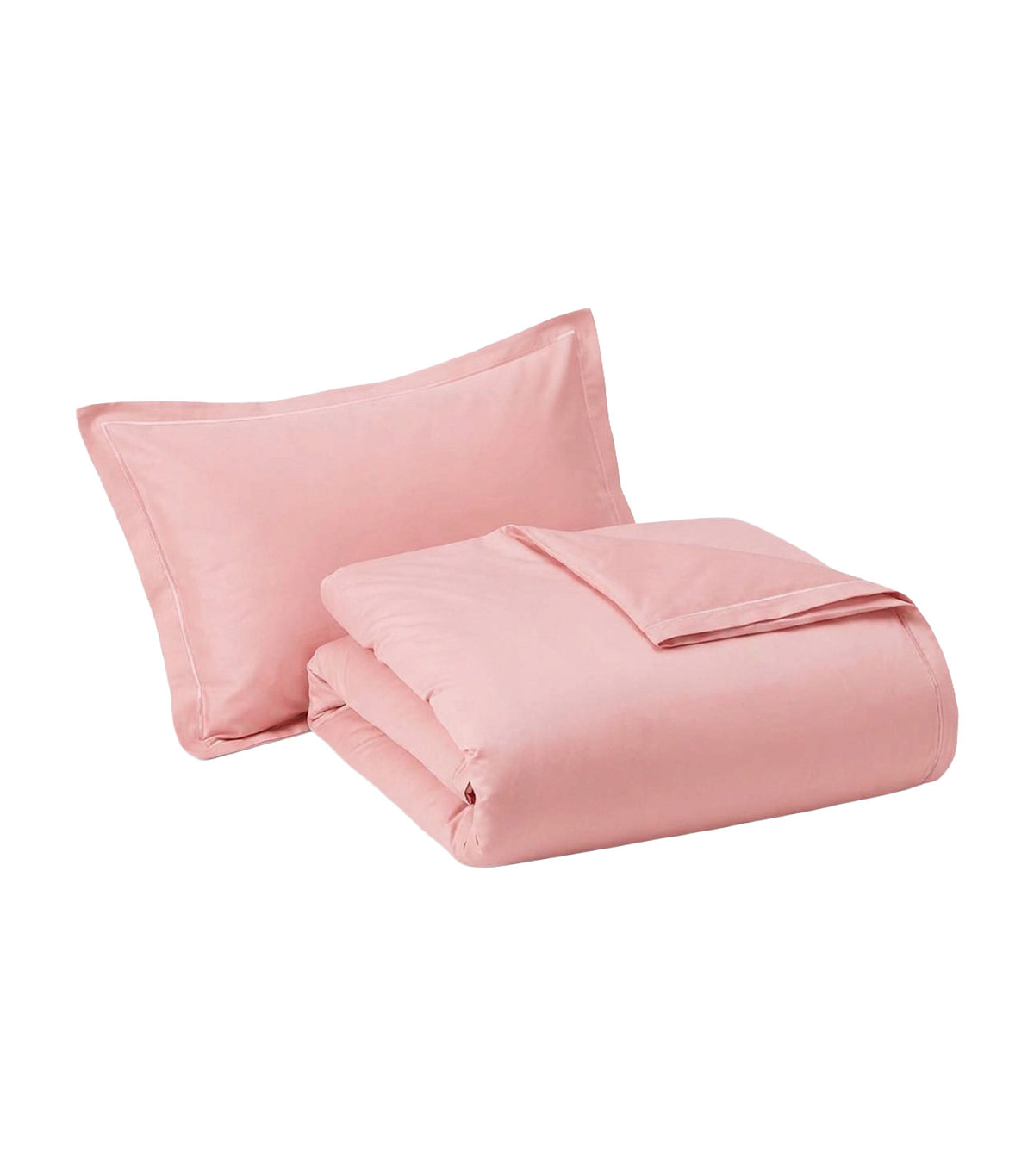 Fresco Duvet Set with Pillow Sham Set Coral