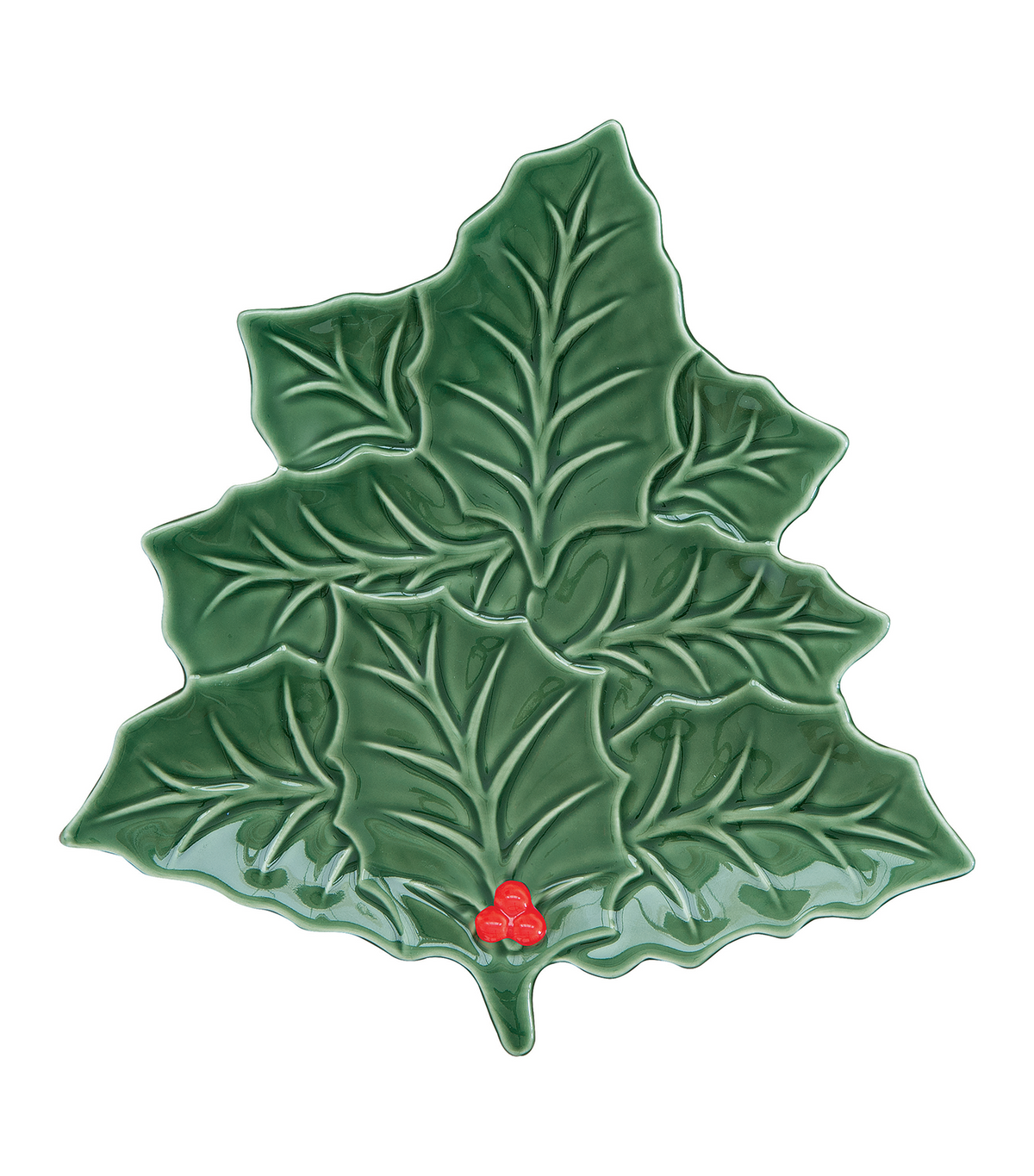 Holly & Berry Porcelain Plate 22 cm Green