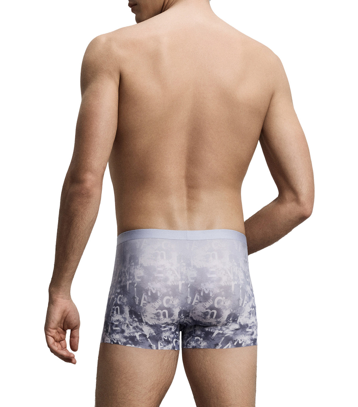 U-Shape Cooling Elastic-Waistband Trunk Letter Printed