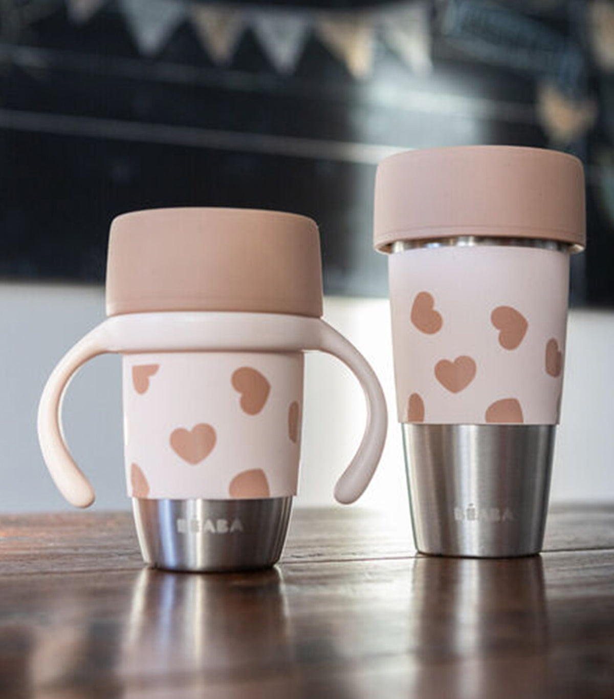 Set of 2 Click & Drink Mini and Me Big Love