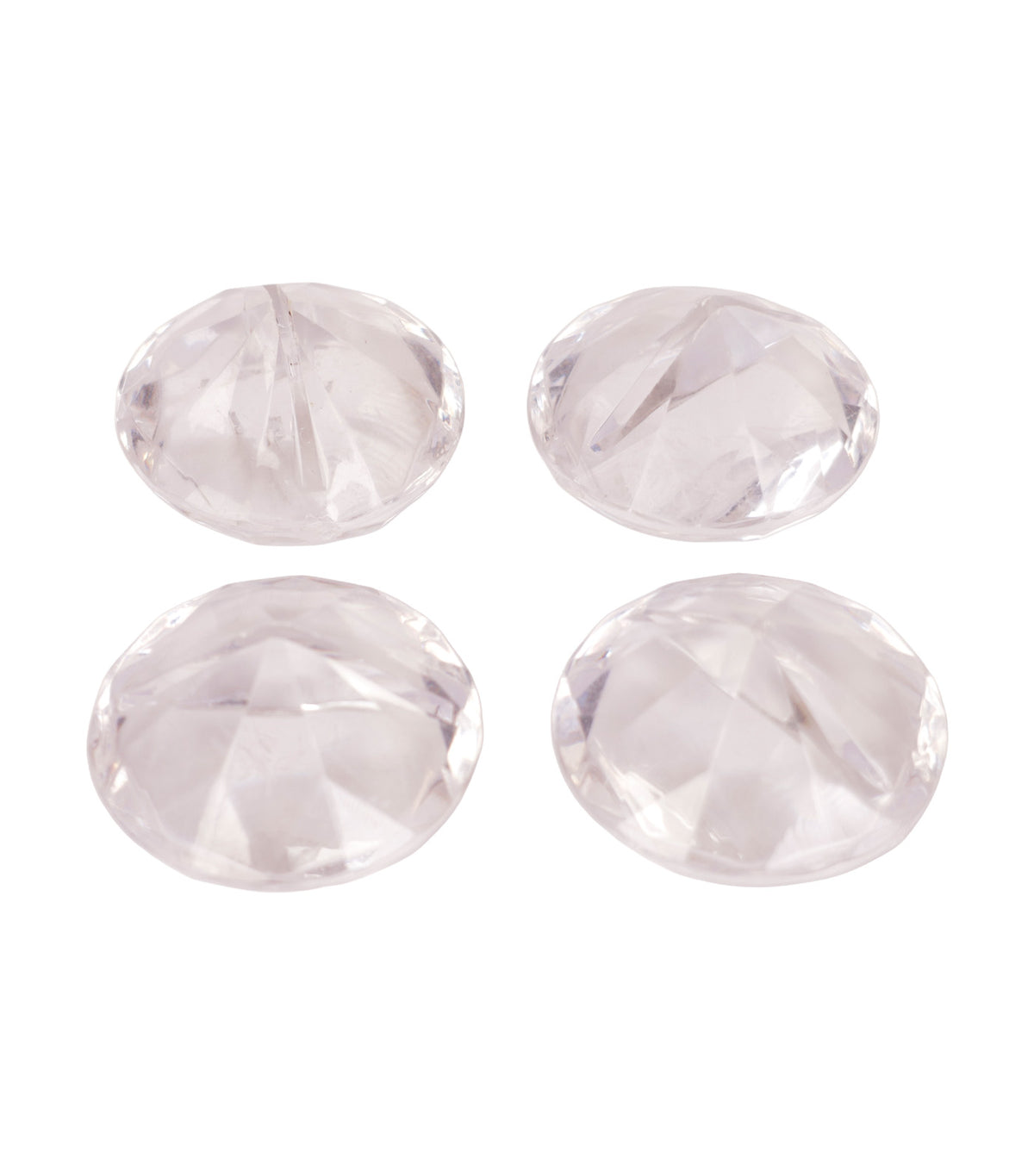 Diamond Shape Set of 4 Place Card Holder Clear