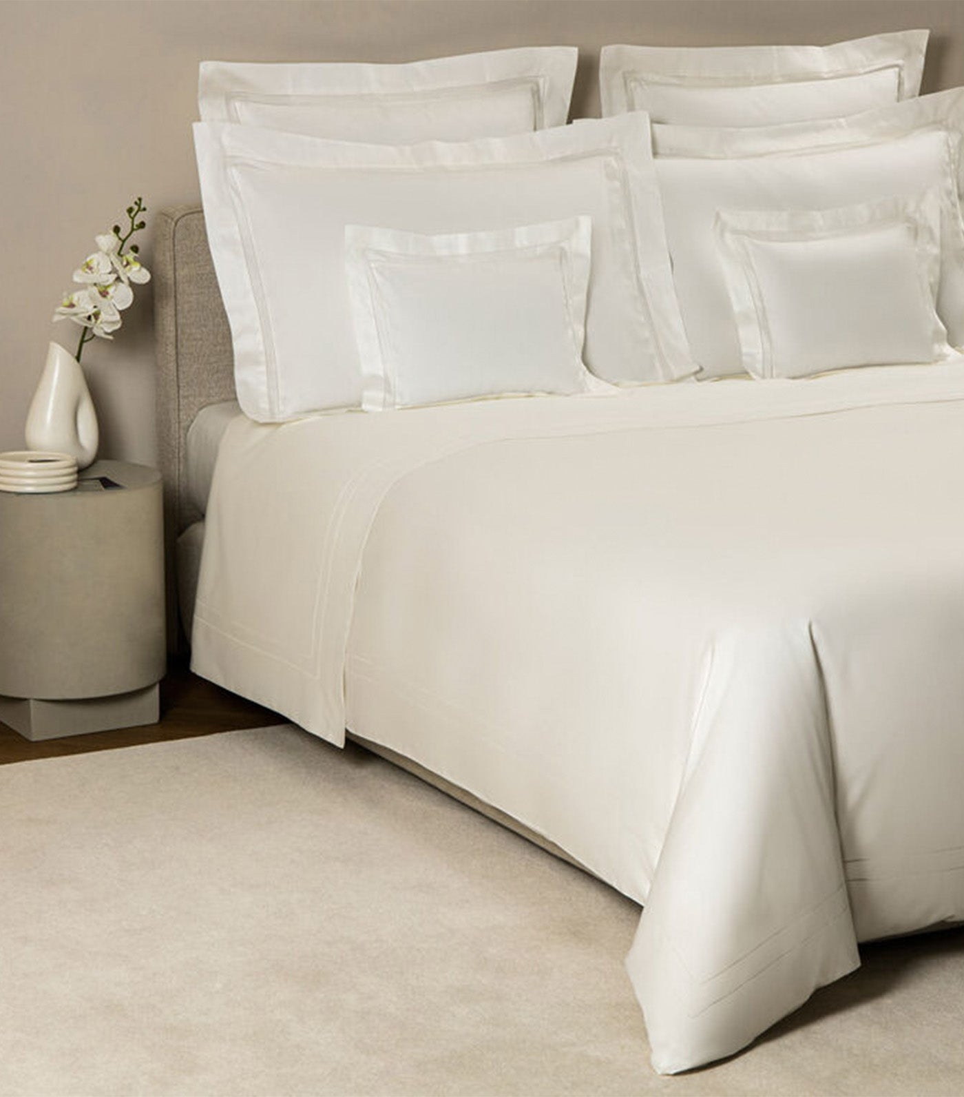 Doppio Ajour Duvet Cover Set Milk
