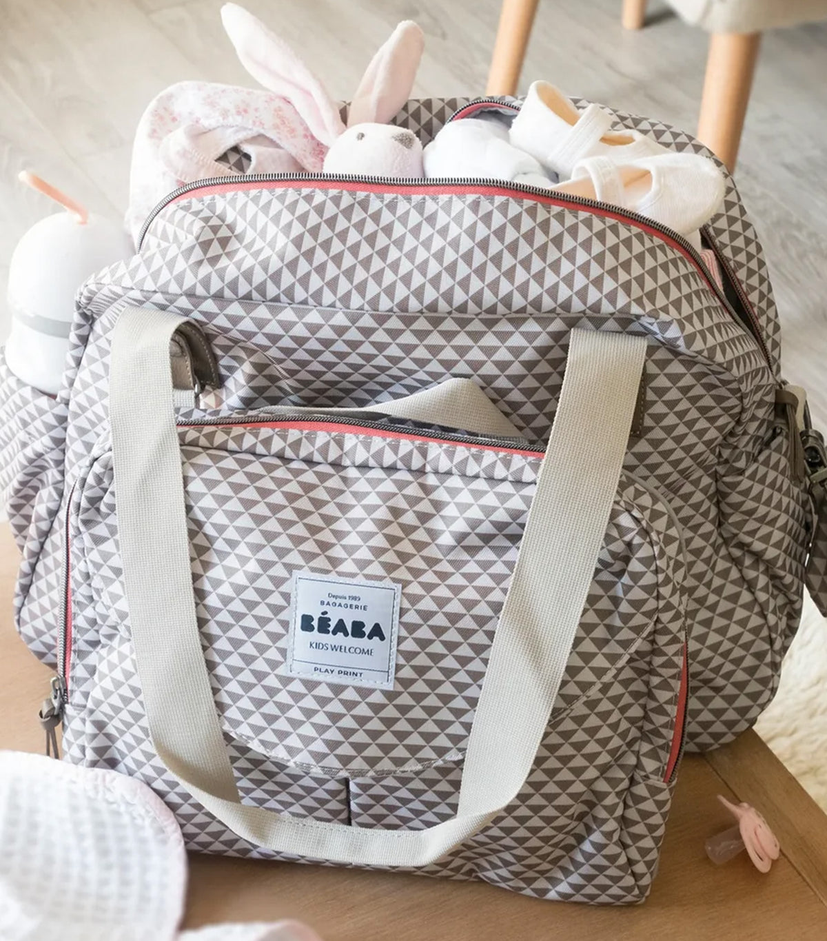 Geneva II Changing Bag Play Print Gray