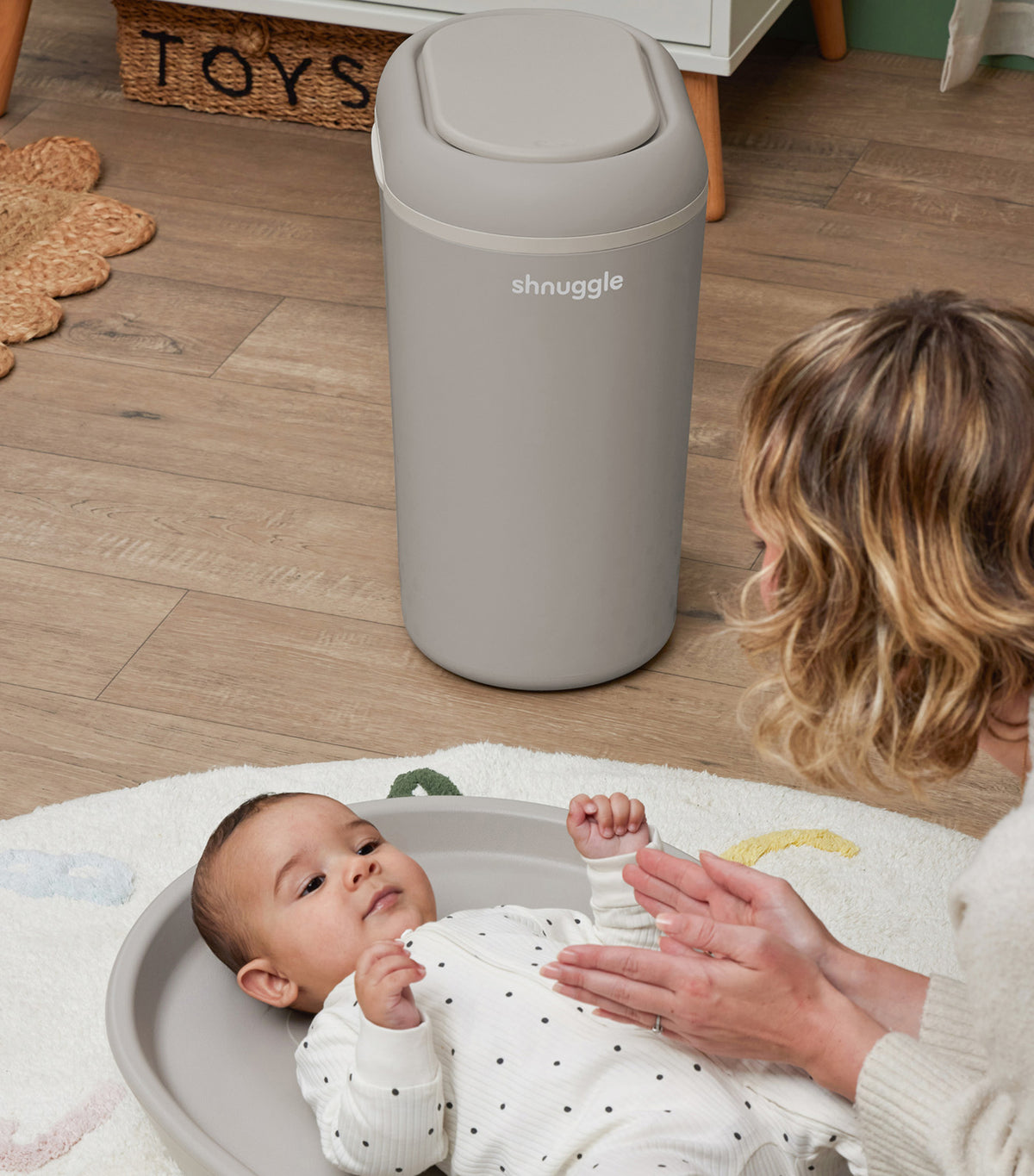 Eco-Touch Nappy Bin Taupe