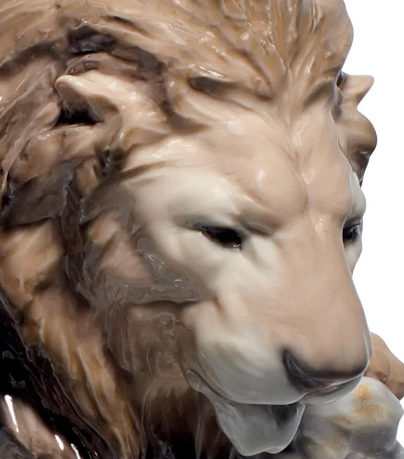 Lion Pouncing Figurine