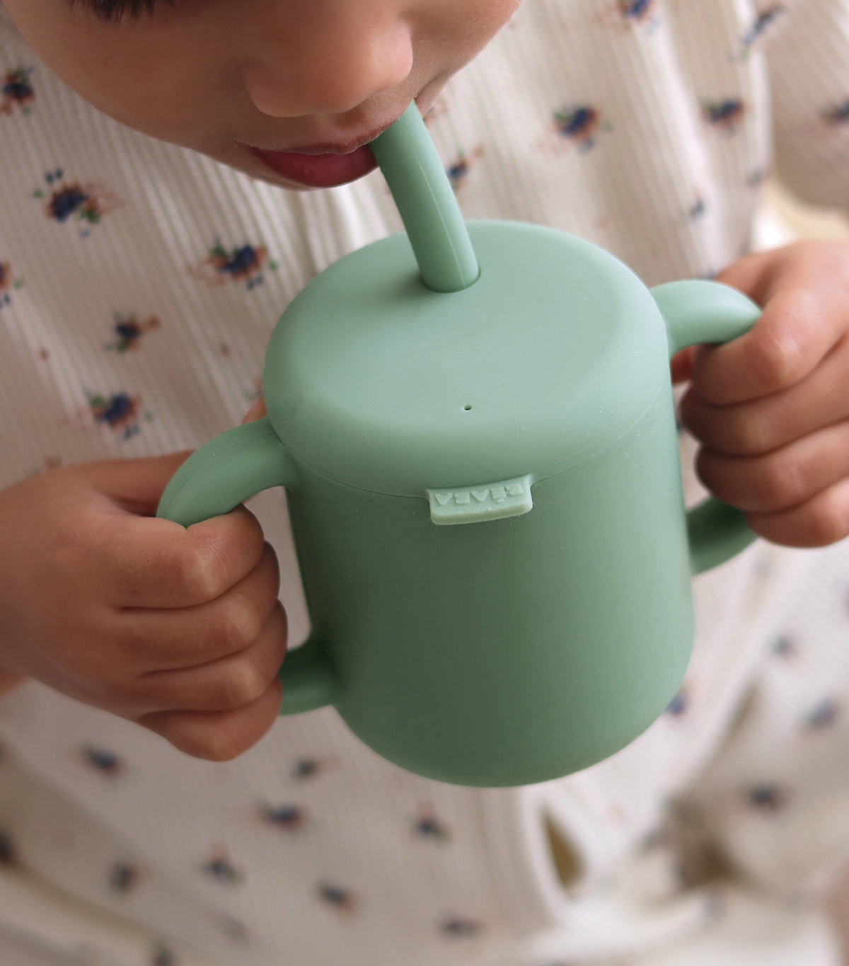 Silicone Straw Cup Sage Green
