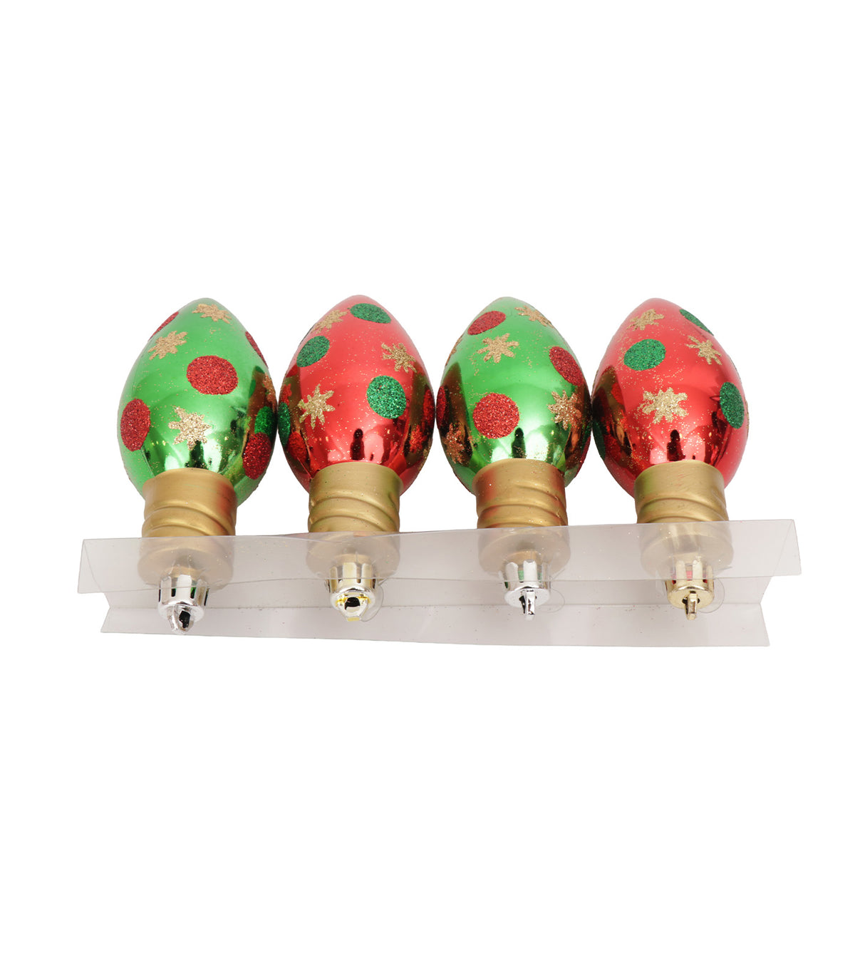 Shiny Sproof Set of 4 Red and Green