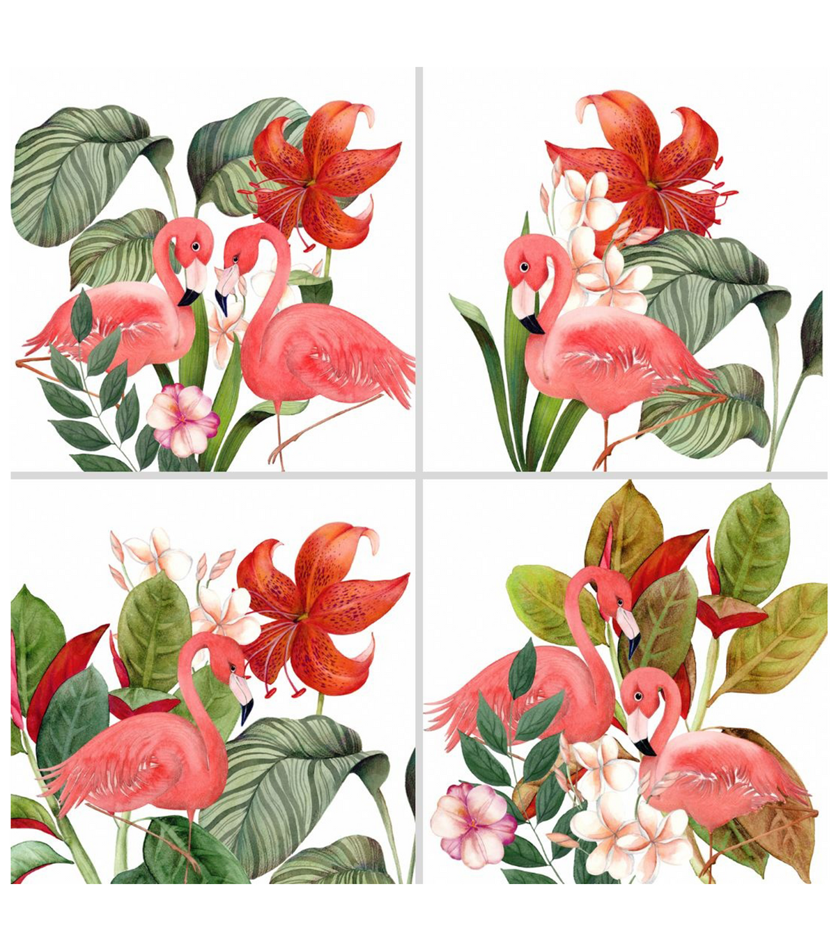 Flamingos Cotton Satin Napkin