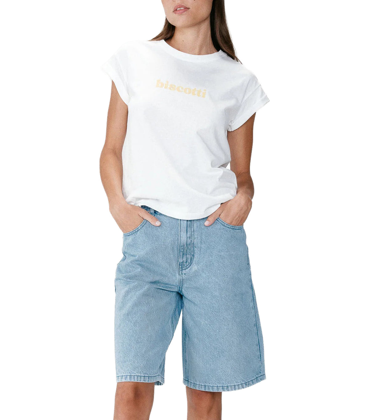 Wylo Embroidered-Message Cotton T-Shirt Yellow