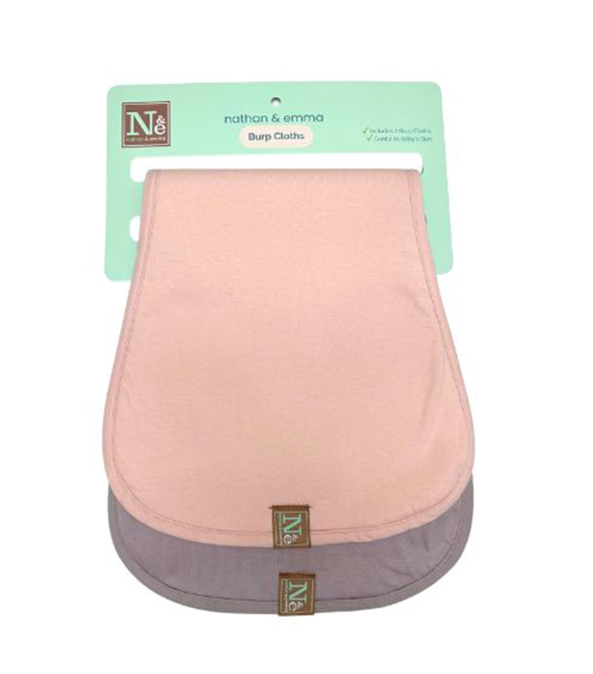 Burp Cloth Cotton/Fleece Bib Purple/Pink
