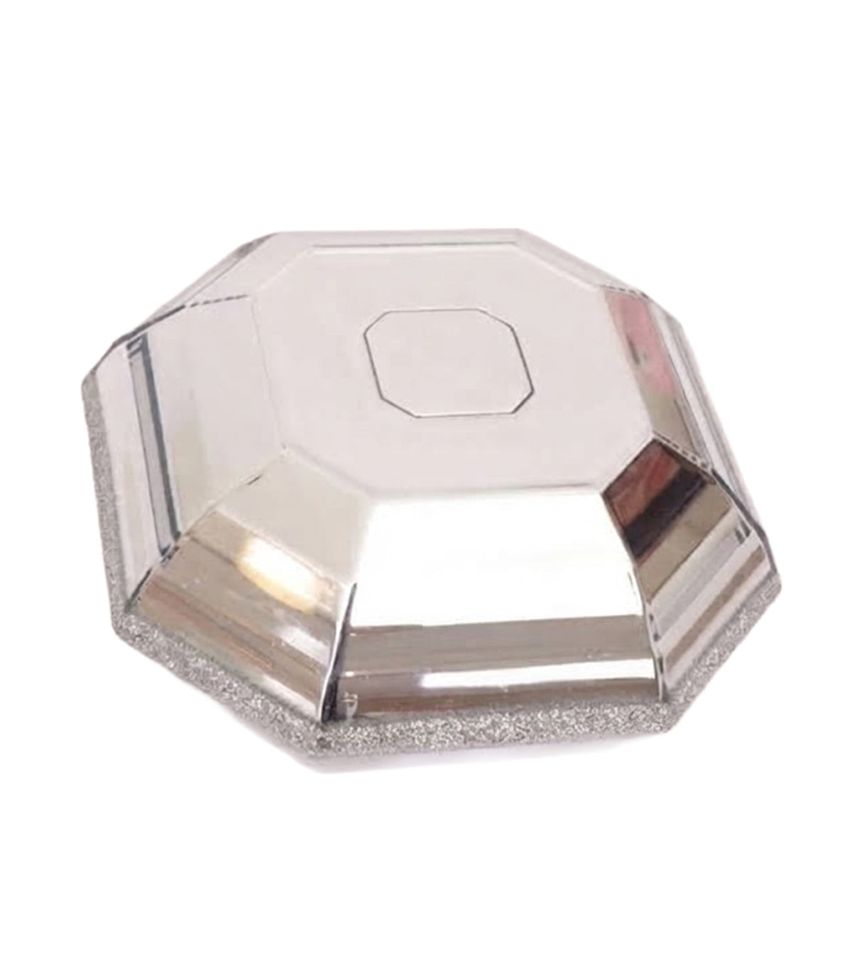 6in Square Jewel Box Glitter Silver