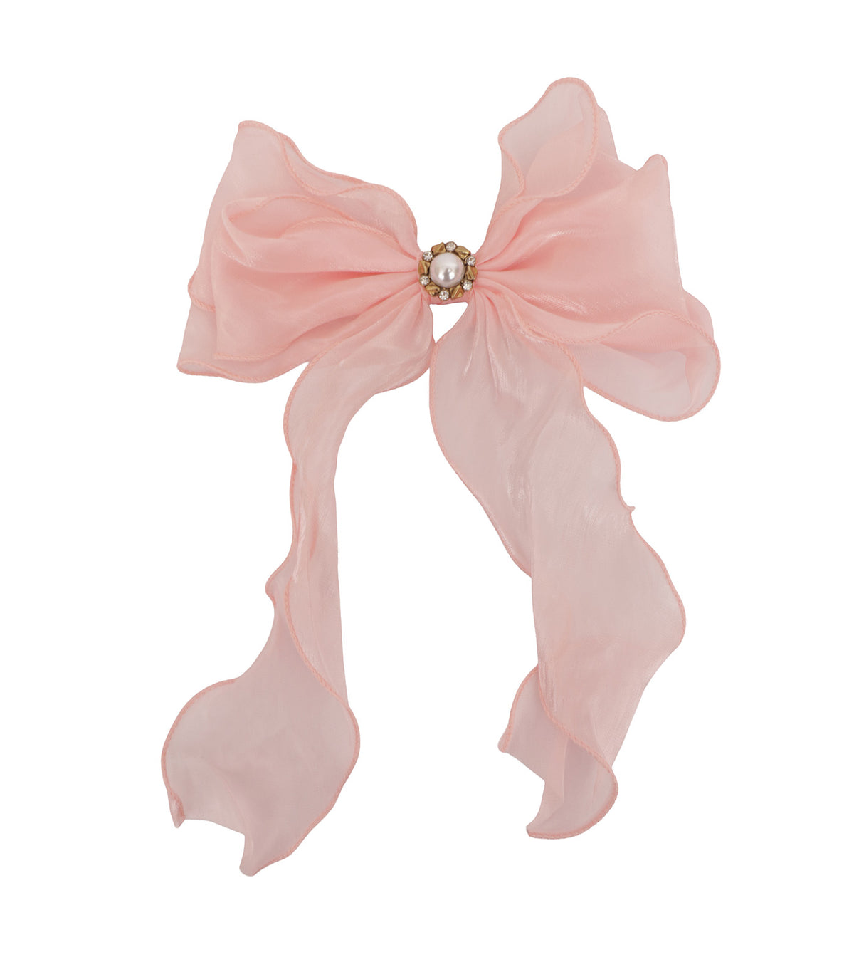 12in Christmas Ribbon with Pearl Pink
