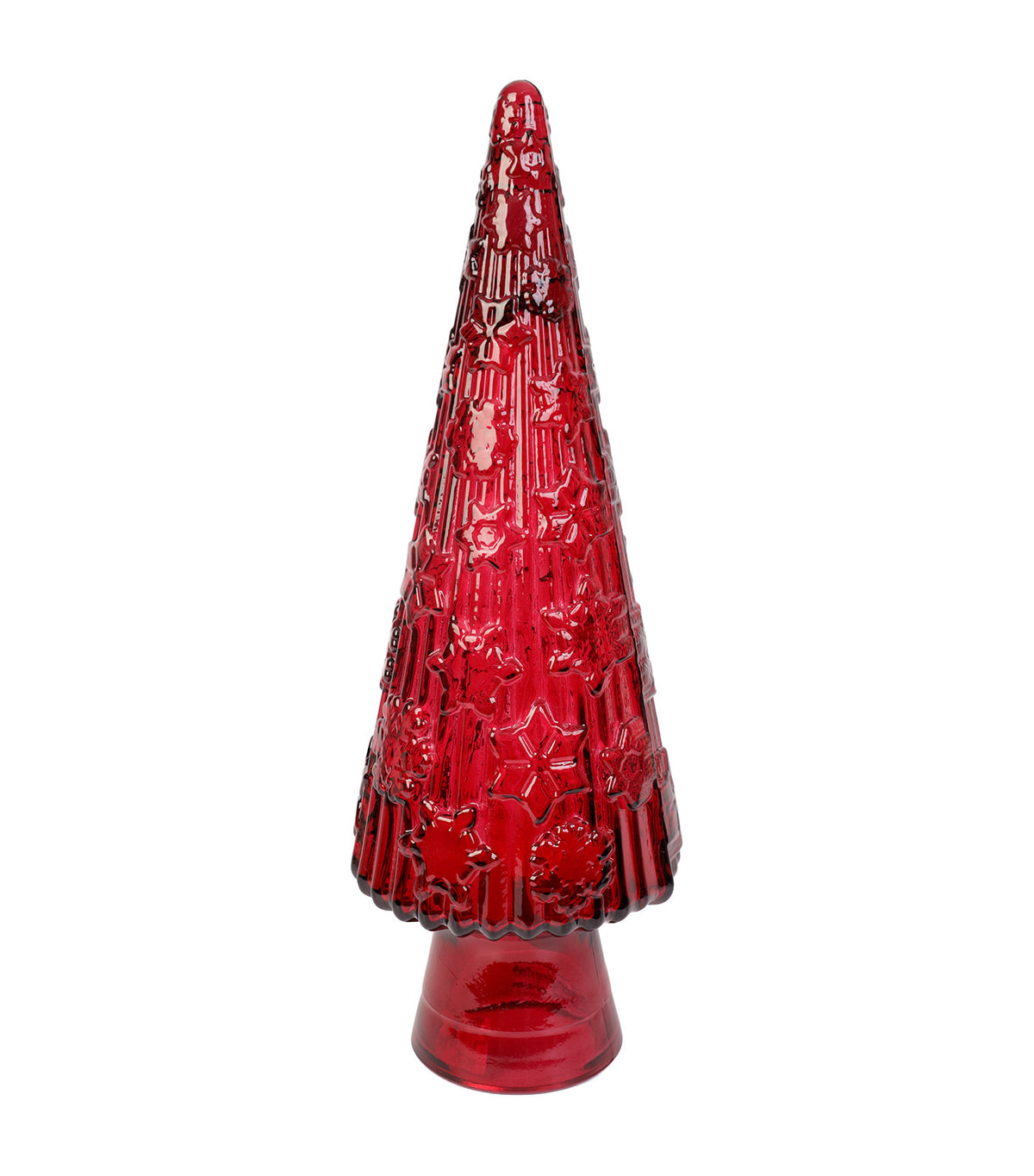 Glass Christmas Tree 34cm Red
