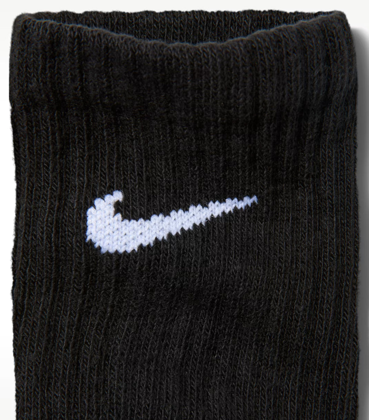 Performance Cushioned Crew Kids' Training Socks Black/White (6 Pairs)