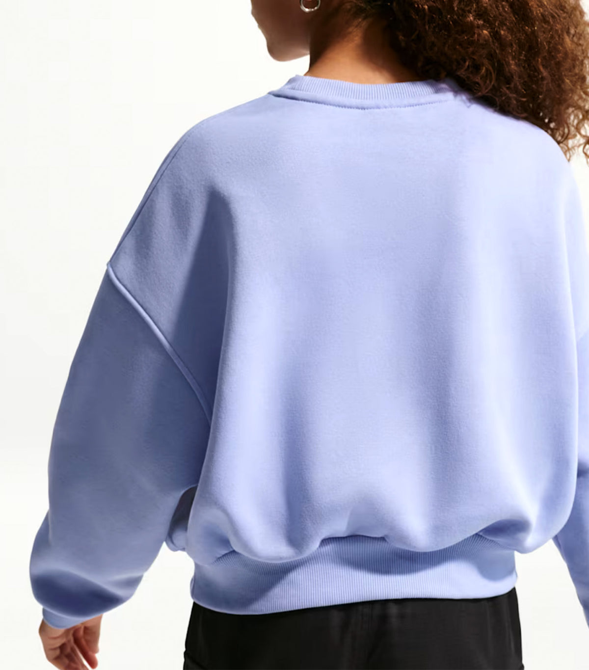 Sportswear Club Fleece Older Kids' Girls' Boxy Crew-Neck Sweatshirt Light Thistle