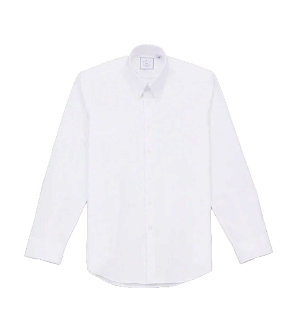 100/2 Supima Button-Down Shirt Perfect White