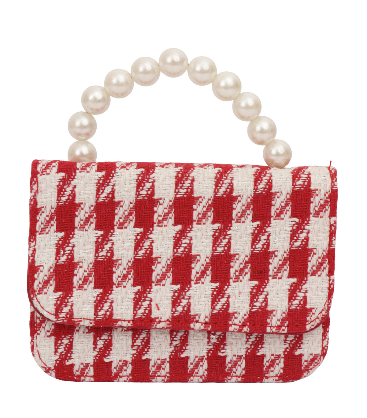 Tweed Bag Ornament Red