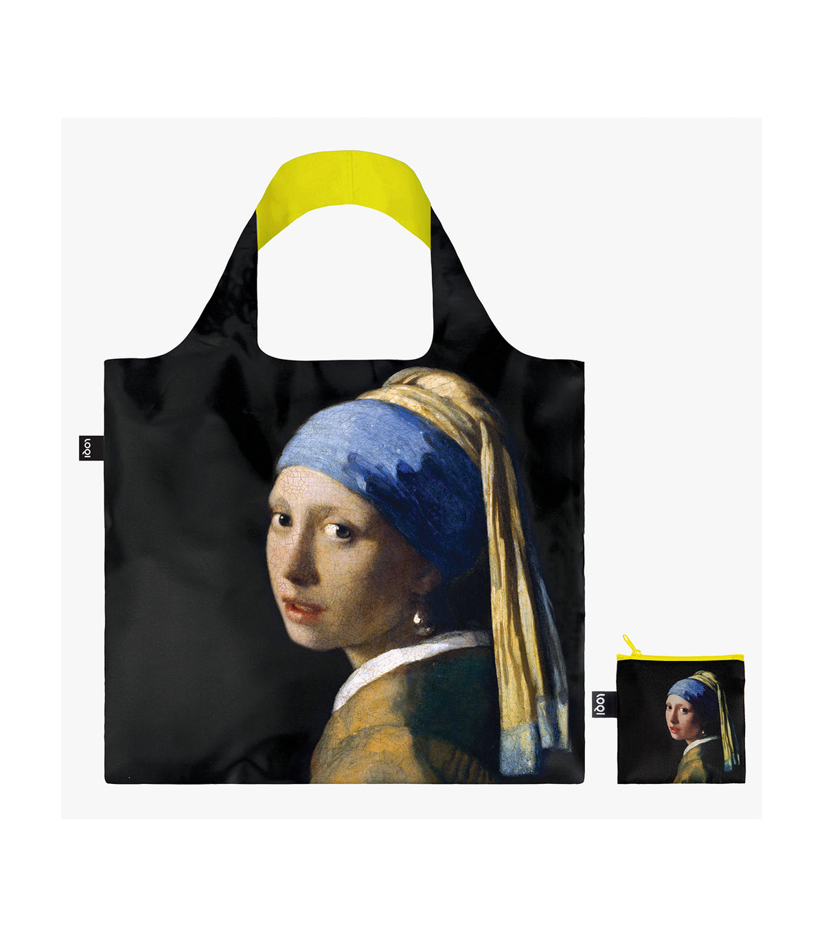 JOHANNES VERMEER Girl with a Pearl Earring Recycled Bag Neon