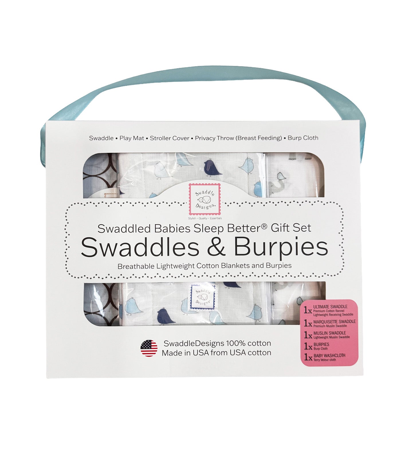 Babies Sleep Better® Swaddles & Burpies Gift Set BL010