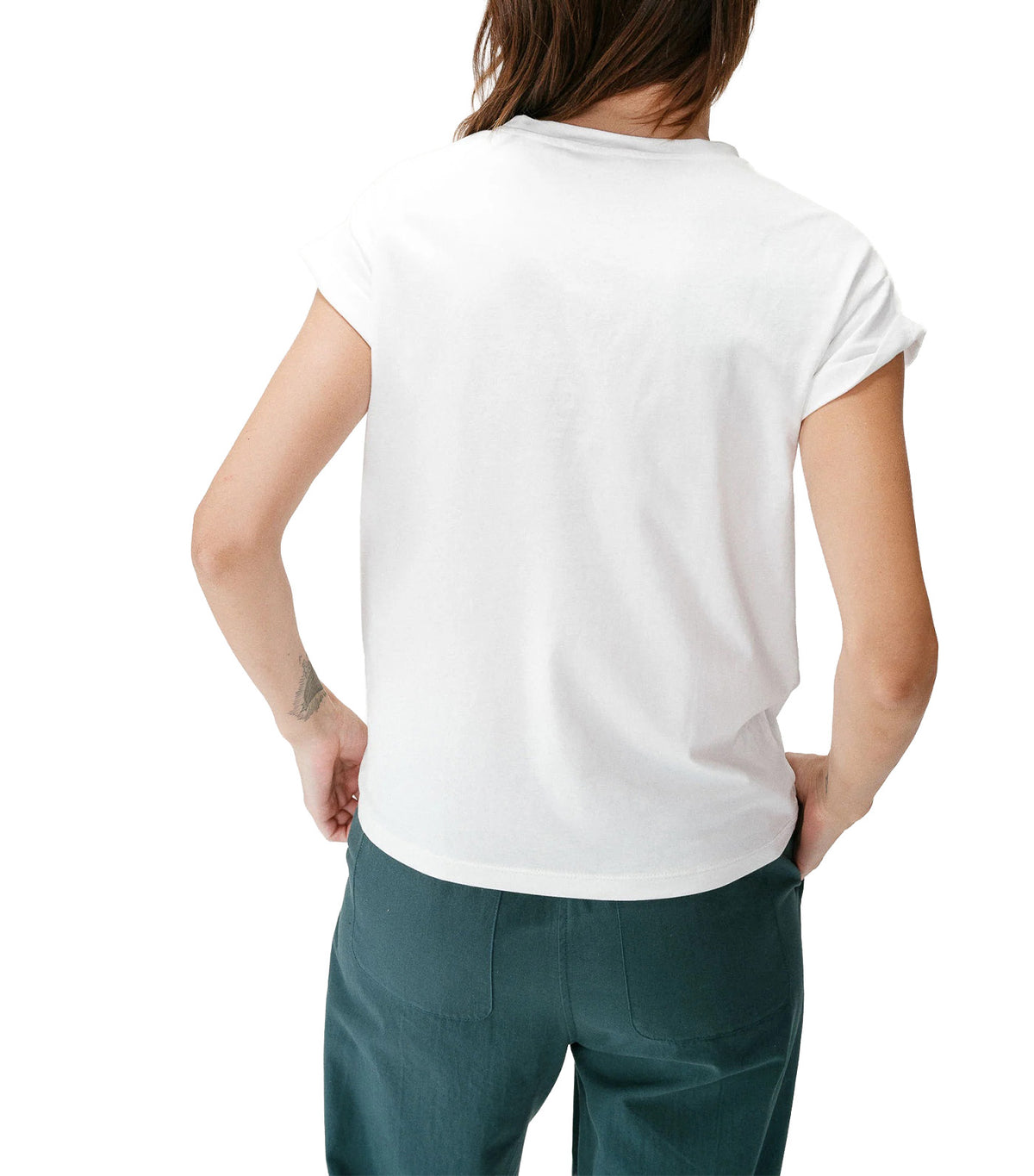 Wylo Embroidered-Message Cotton T-Shirt Emerald