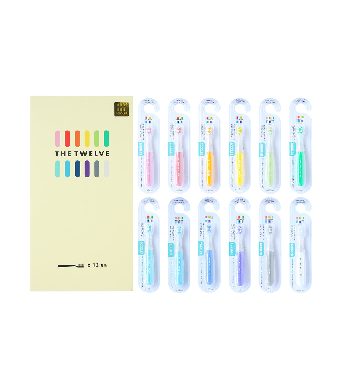 Kids Toothbrush Set Pastel