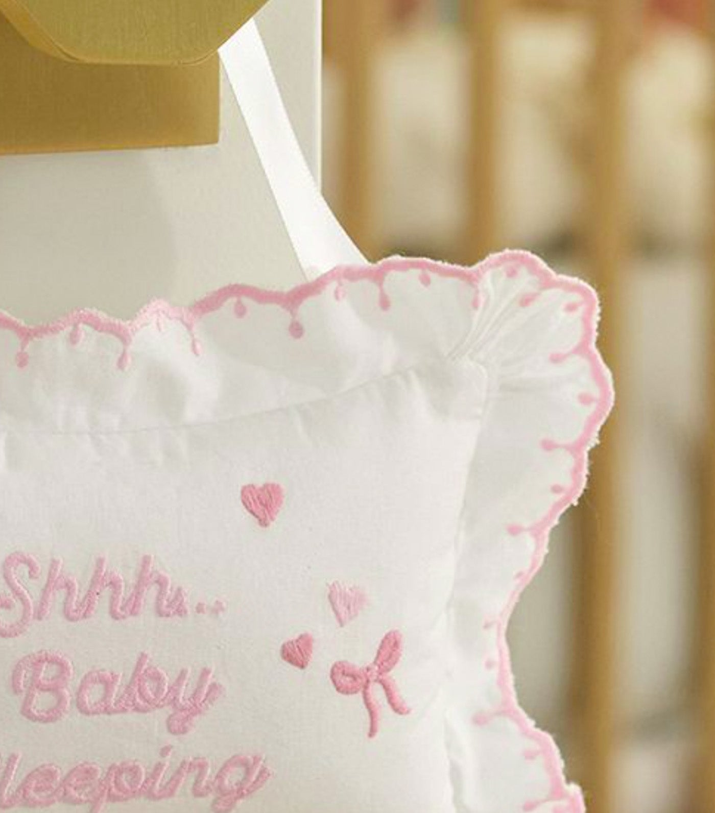 Baby Sleeping Door Pillow Pink