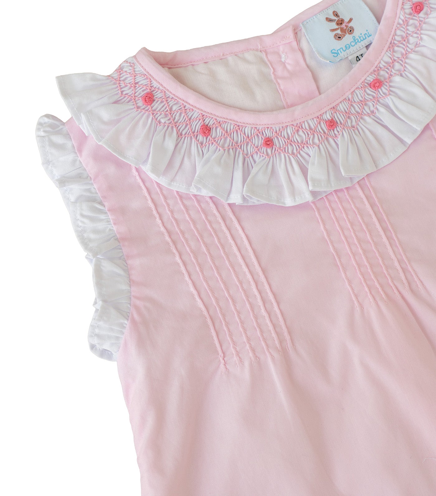 Girls Rosalie Smocked Shift Dress Pink