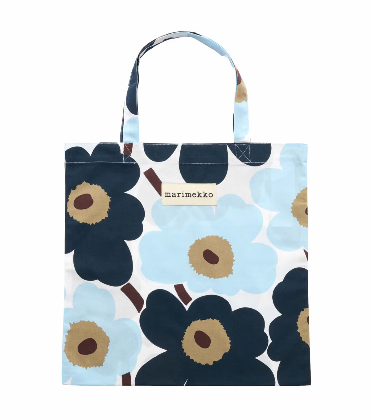 Pieni Unikko Bag White/Blueberry/Cold Blue/Dark Brown
