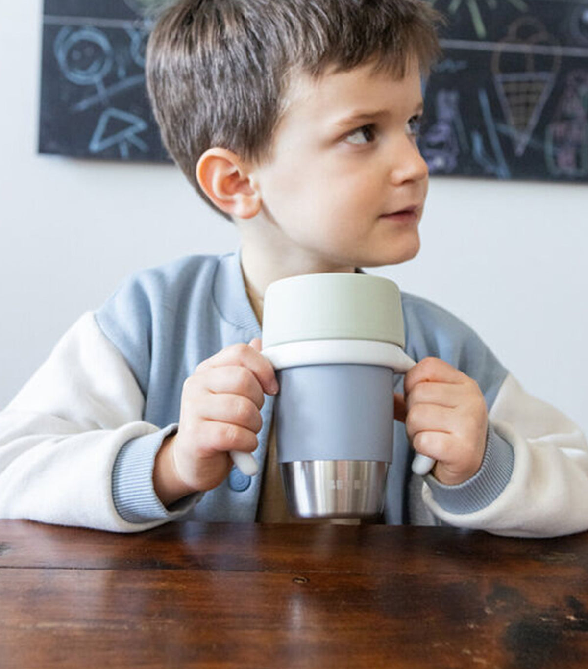 Stainless 360 Click & Drink Cup Pebble