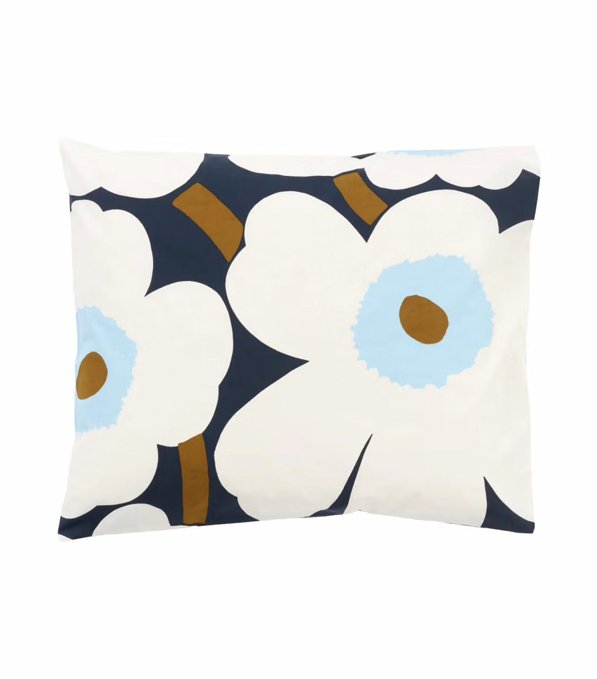 Unikko Pillow Case Blueberry/Off White/Cold Blue