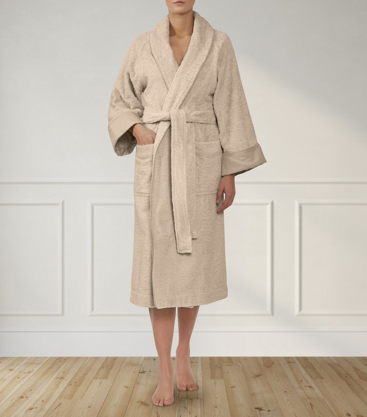 Unito Shawl Collar Bathrobe Savage Beige