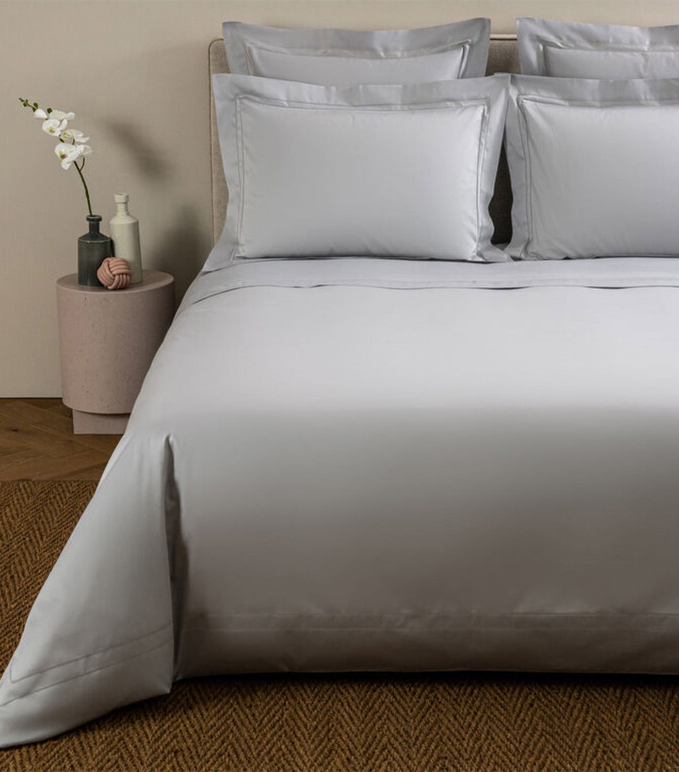 Doppio Ajour Duvet Cover Set Gray Cliff