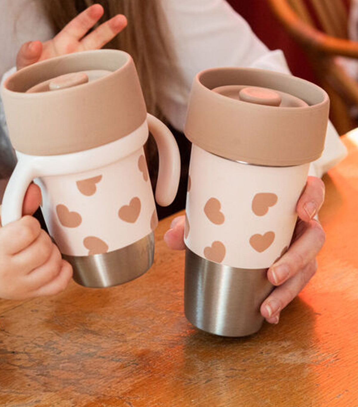 Set of 2 Click & Drink Mini and Me Big Love