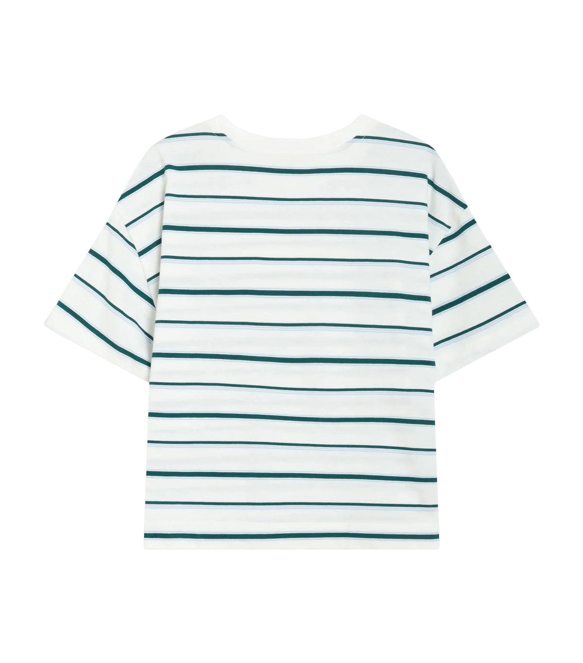 Welson Oversized Striped Cotton T-Shirt with Short Sleeves Ivory