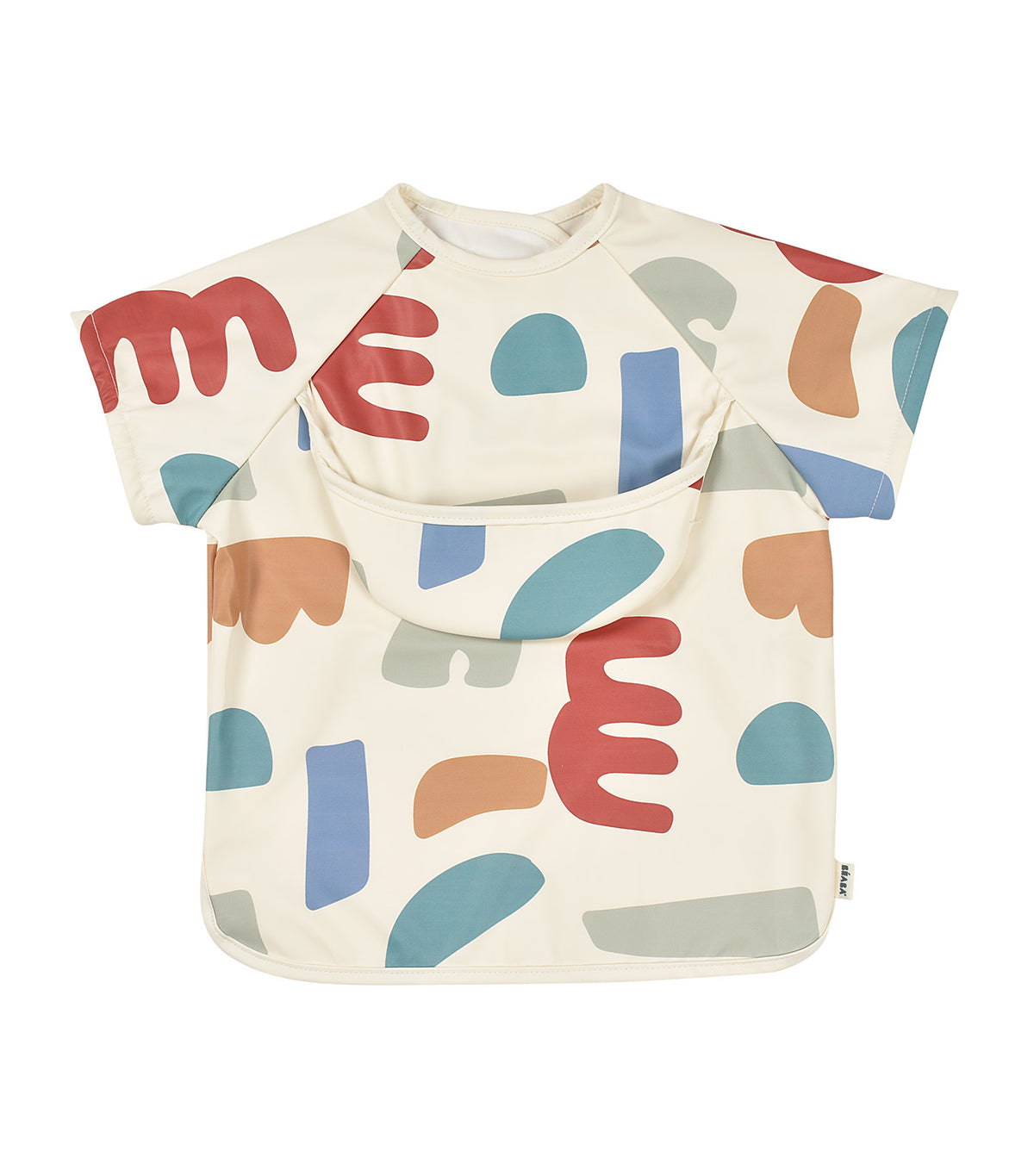 2-in-1 Bib with Removable Sleeves Playful