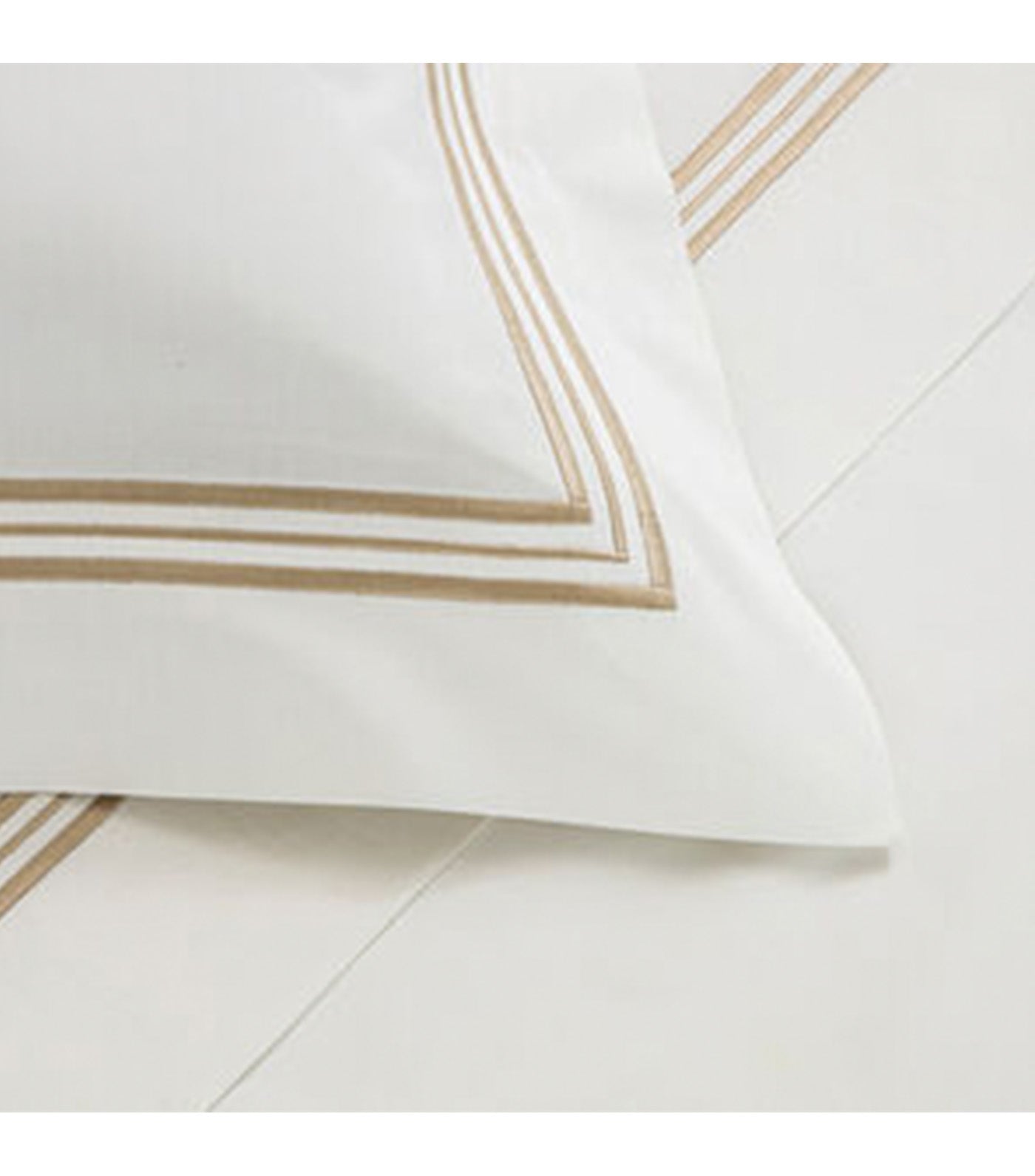 Triplo Bourdon Duvet Cover White/Savage Beige