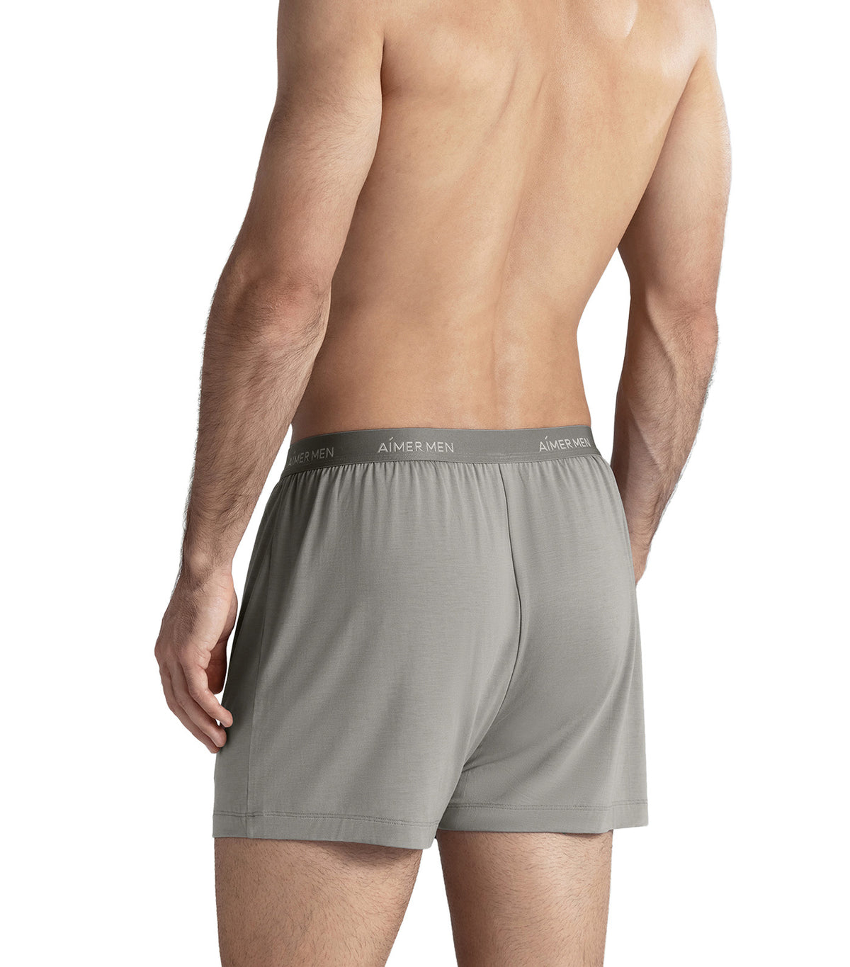 Men's Modal Elastic-Waistband Boxer Gray
