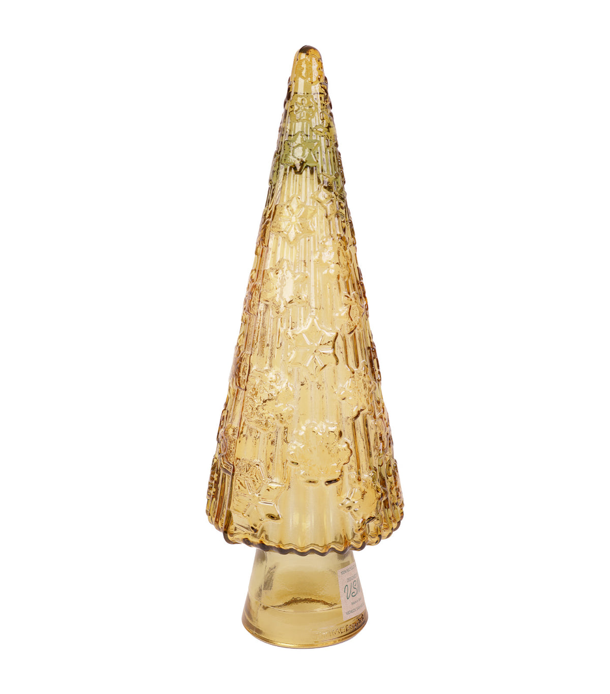 Glass Christmas Tree Yellow Gold