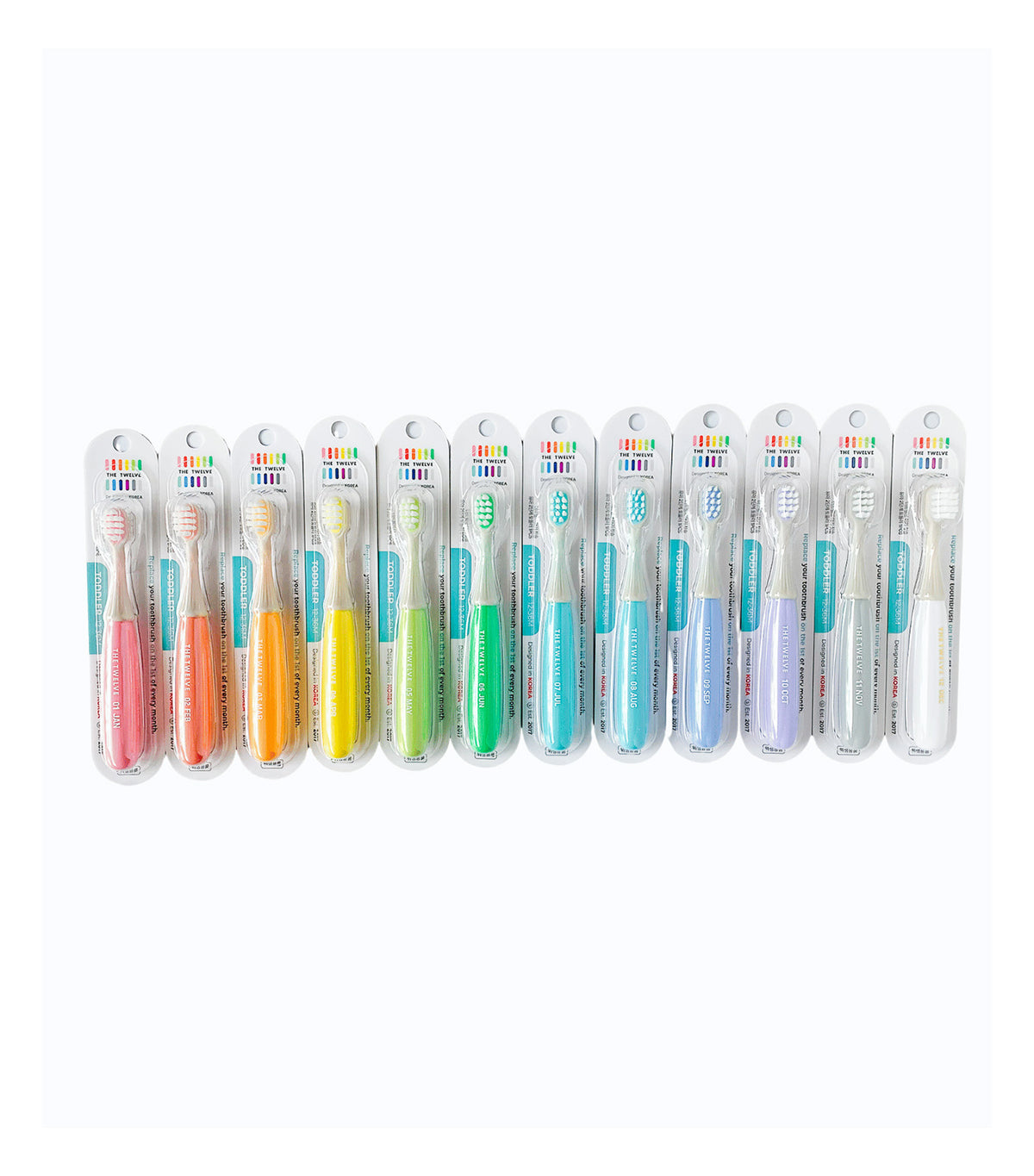 Toddler Toothbrush Set Pastel