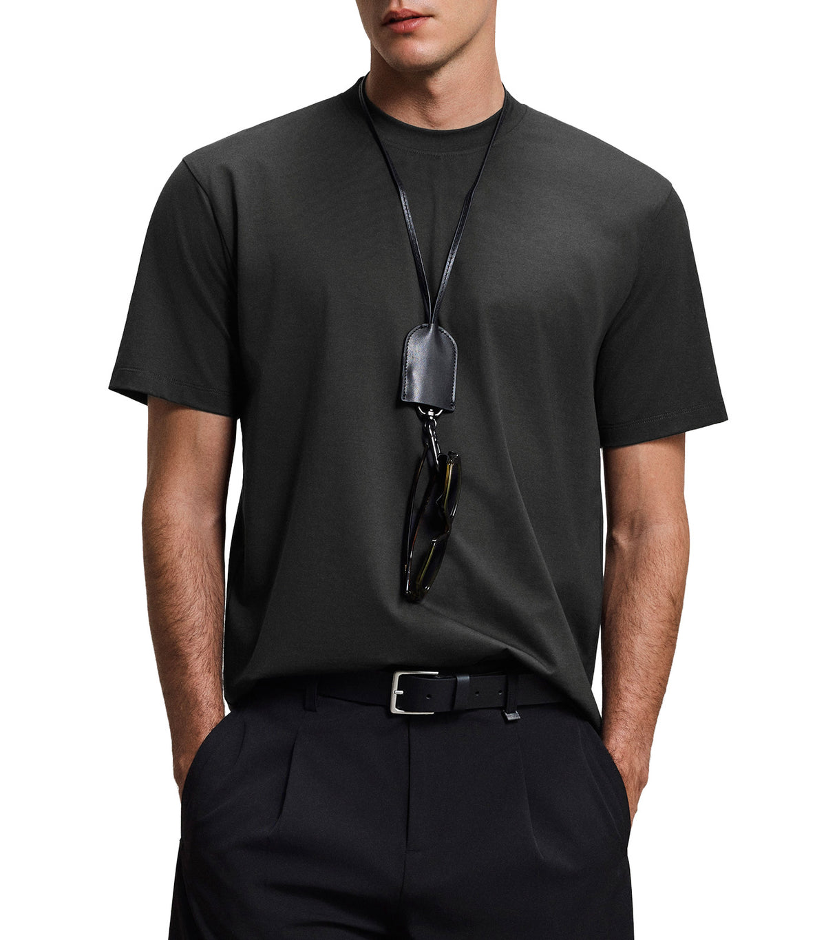 Men's Icon "The One Collection" Fashion Round Neck T-Shirt Dark Gray