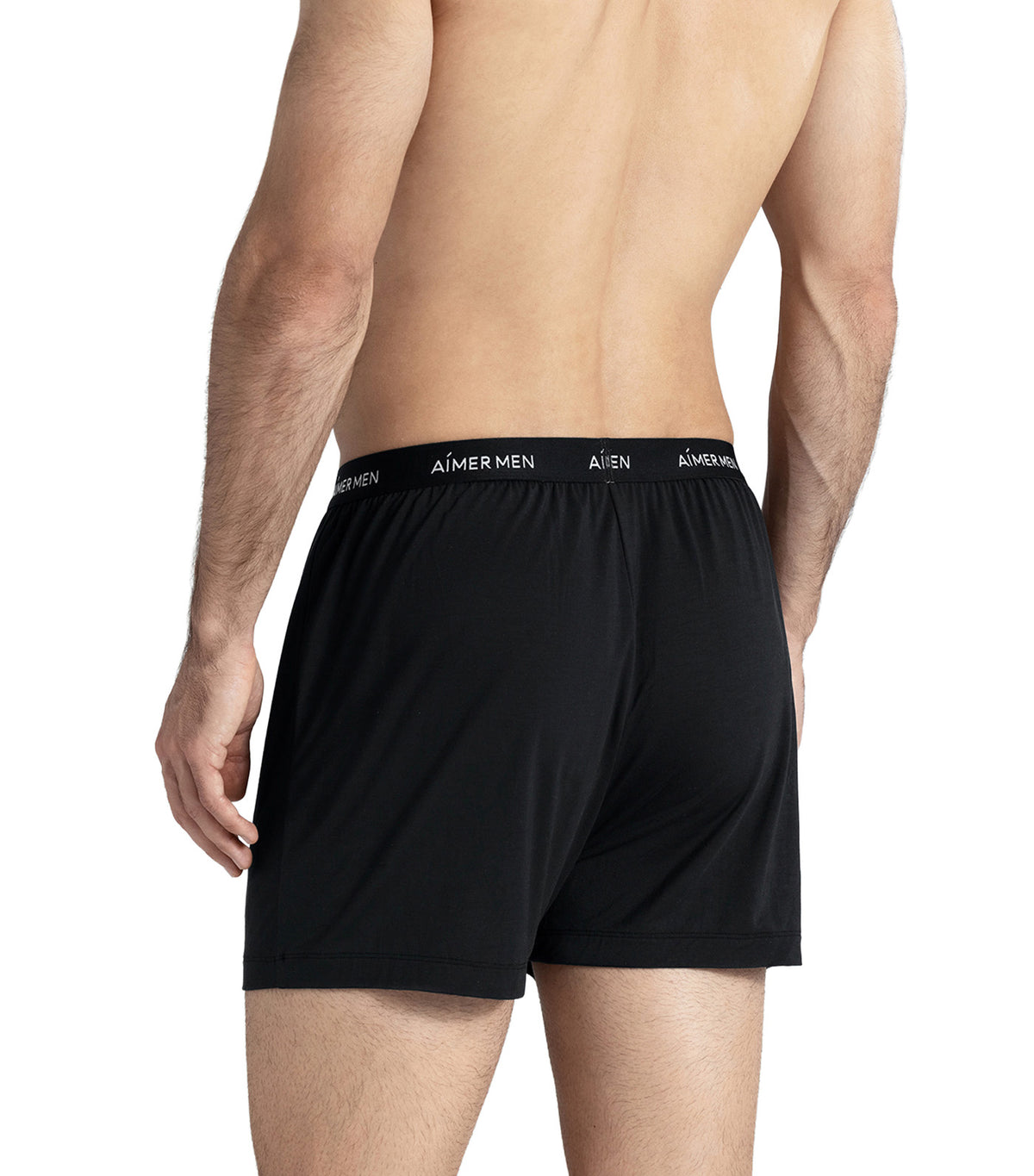 Men's Modal Elastic-Waistband Boxer Black