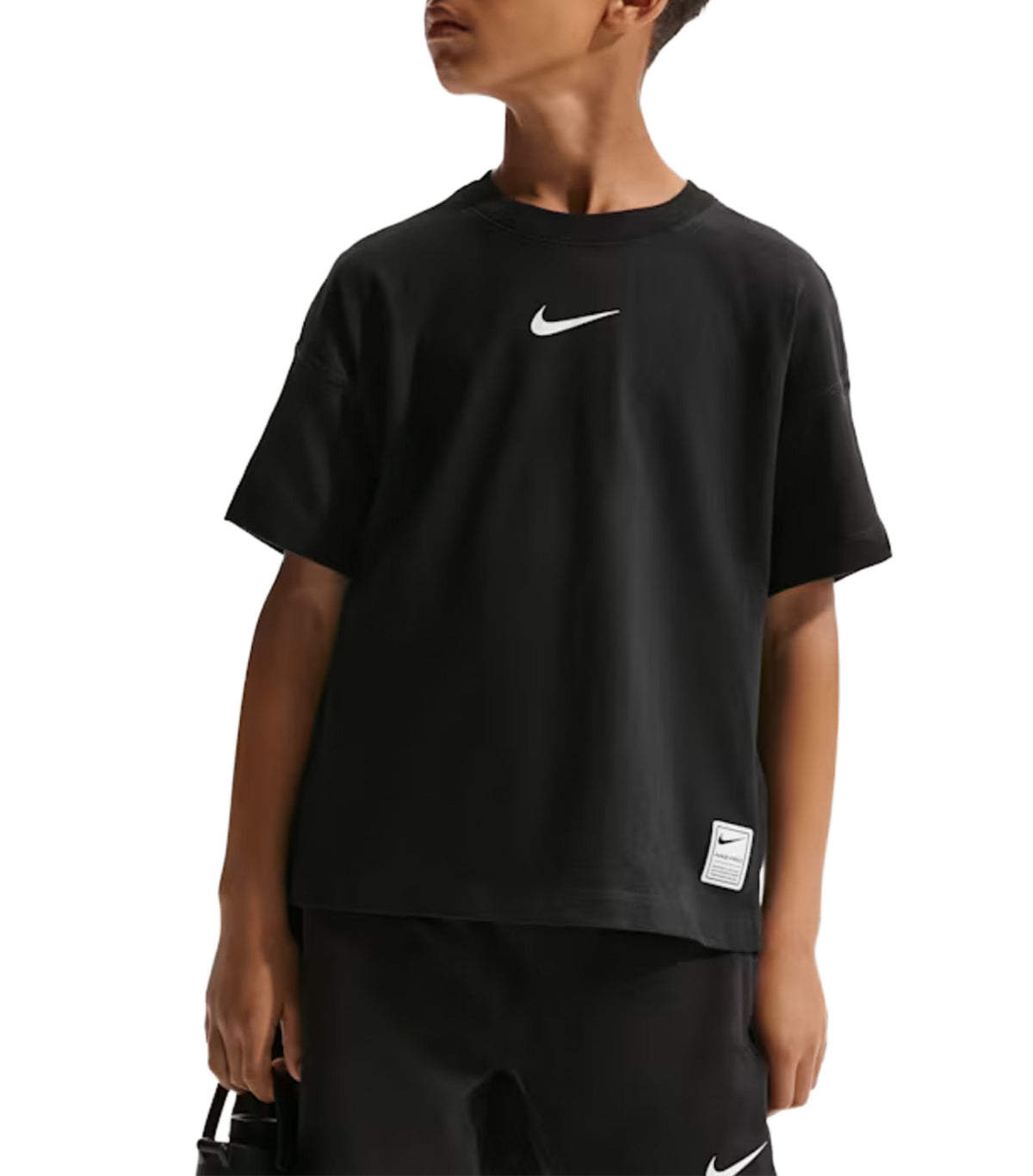 Pro Older Kids' Boys' Dri-FIT Short-Sleeve Training Top Black/White