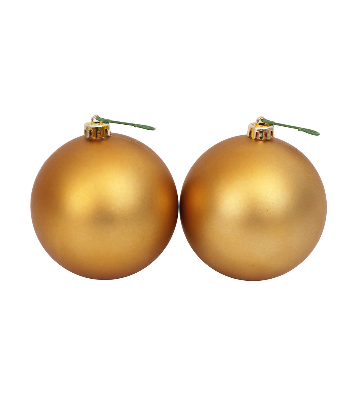 100mm Matte Sphere Ball Set of 2 Gold