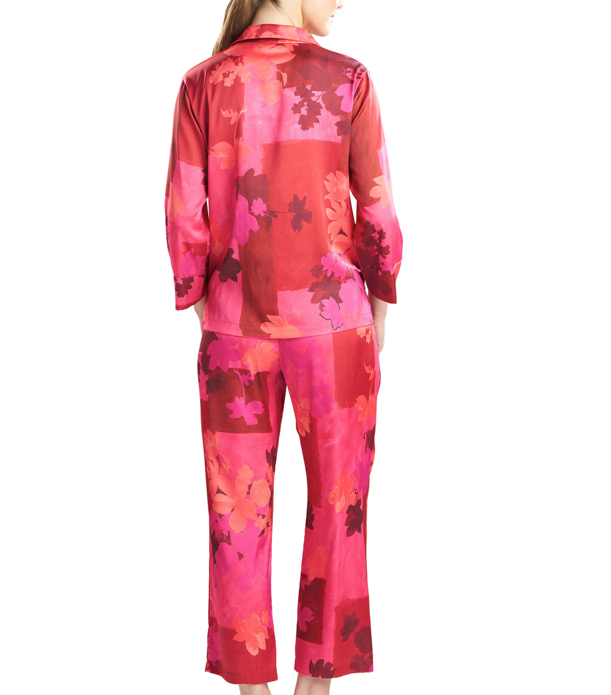 Coromandel Printed Stretch Satin Notch Pajama Set Mag