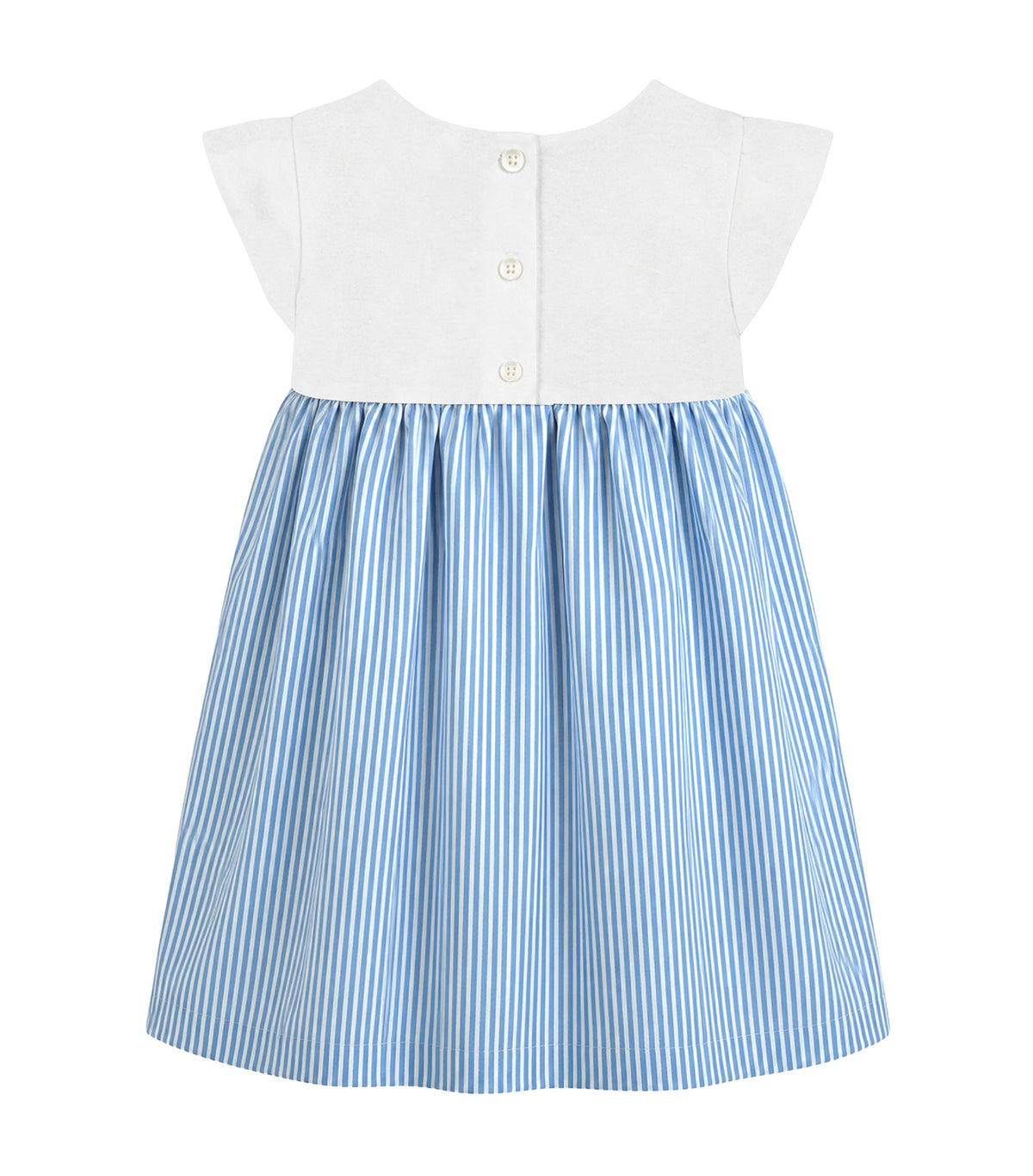 Margaery Baby Girls Striped Smocked Dress Turquoise