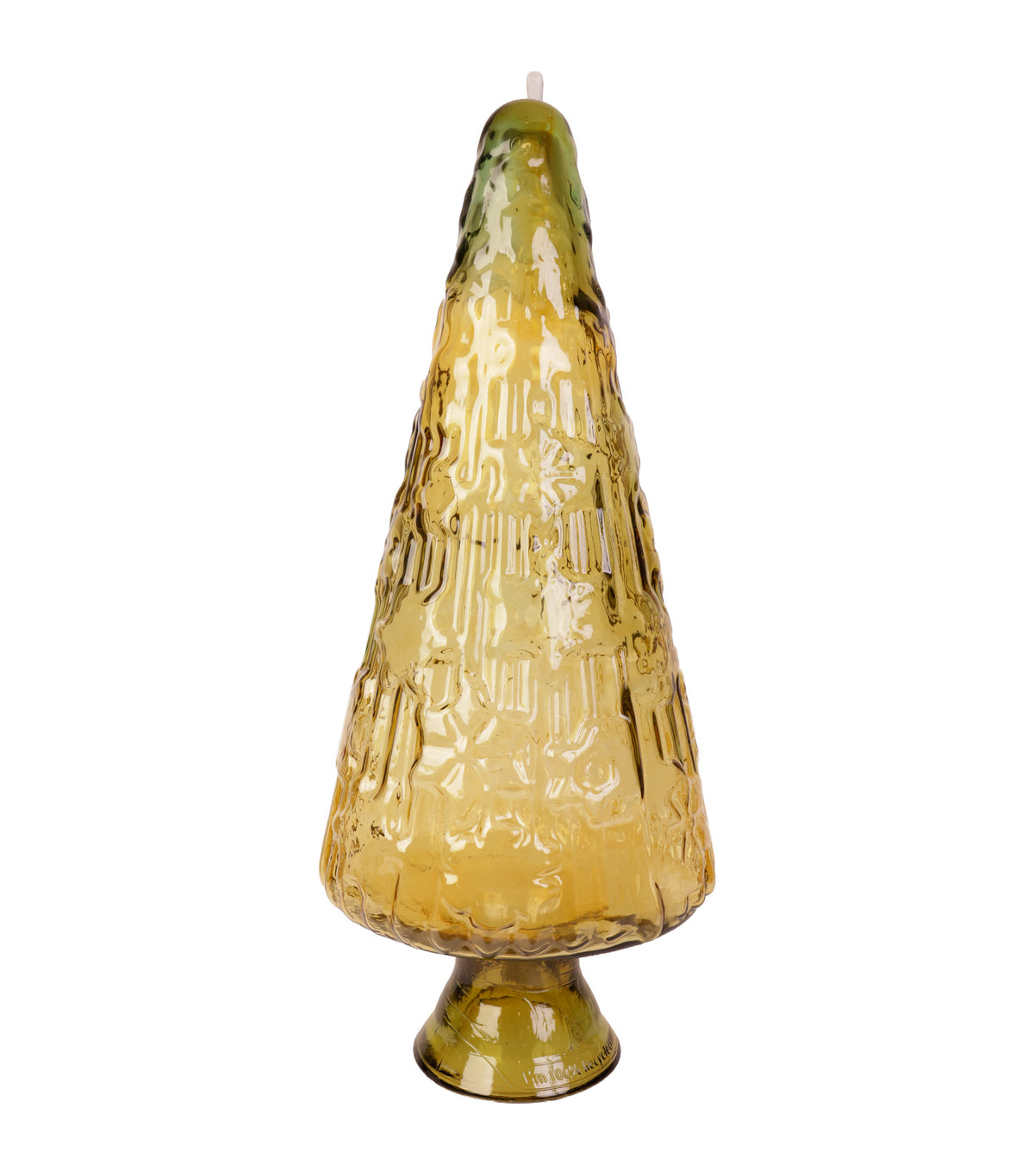 Glass Christmas Tree Yellow Gold